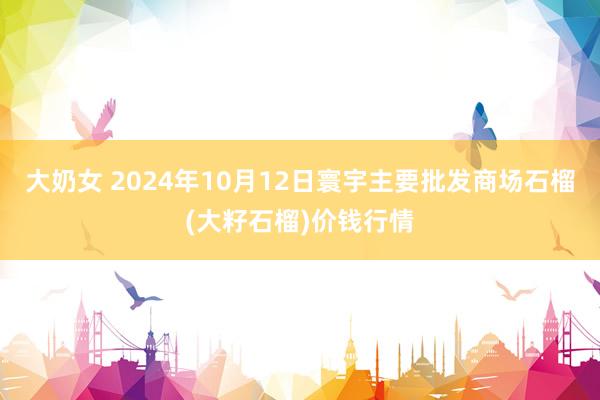 大奶女 2024年10月12日寰宇主要批发商场石榴(大籽石榴)价钱行情