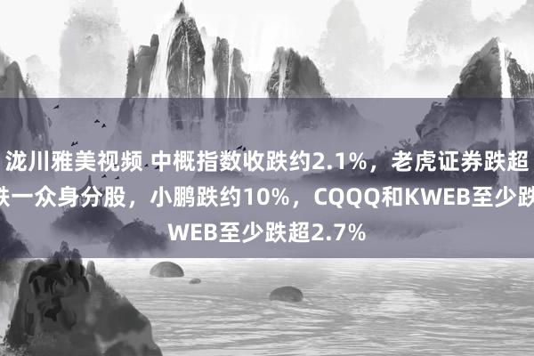 泷川雅美视频 中概指数收跌约2.1%，老虎证券跌超15%领跌一众身分股，小鹏跌约10%，CQQQ和KWEB至少跌超2.7%