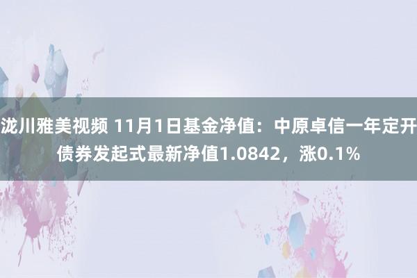 泷川雅美视频 11月1日基金净值：中原卓信一年定开债券发起式最新净值1.0842，涨0.1%