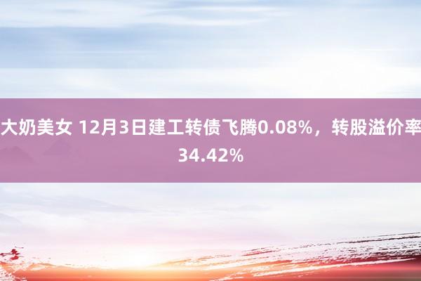 大奶美女 12月3日建工转债飞腾0.08%，转股溢价率34.42%