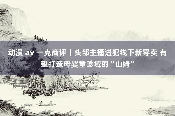 动漫 av 一克商评丨头部主播进犯线下新零卖 有望打造母婴童畛域的“山姆”