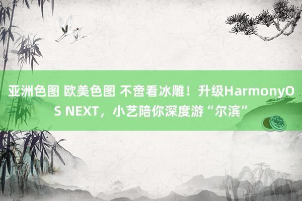 亚洲色图 欧美色图 不啻看冰雕！升级HarmonyOS NEXT，小艺陪你深度游“尔滨”