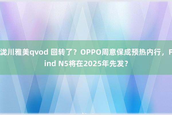 泷川雅美qvod 回转了？OPPO周意保成预热内行，Find N5将在2025年先发？