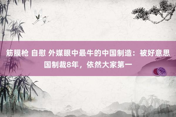 筋膜枪 自慰 外媒眼中最牛的中国制造：被好意思国制裁8年，依然大家第一