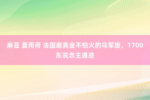 麻豆 夏雨荷 法国磨真金不怕火的乌军旅，1700东说念主遁迹