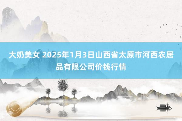 大奶美女 2025年1月3日山西省太原市河西农居品有限公司价