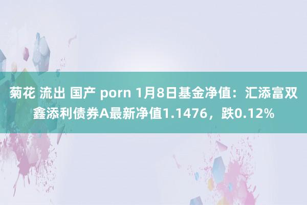 菊花 流出 国产 porn 1月8日基金净值：汇添富双鑫添利