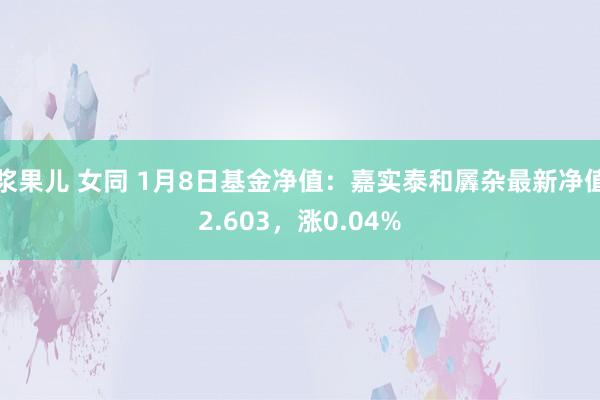 浆果儿 女同 1月8日基金净值：嘉实泰和羼杂最新净值2.60