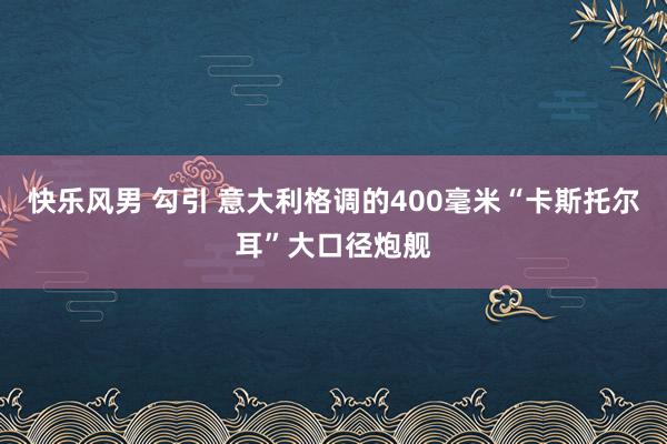 快乐风男 勾引 意大利格调的400毫米“卡斯托尔耳”大口径炮